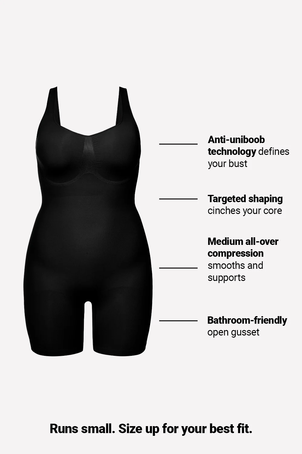 Shapewear Mid Thigh Bodysuit