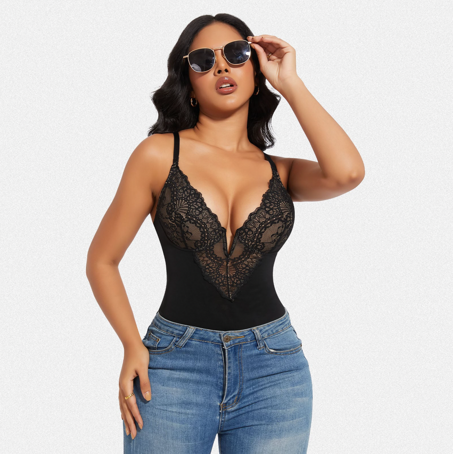 Elegant Comfortable Shaping Laced Bodysuit