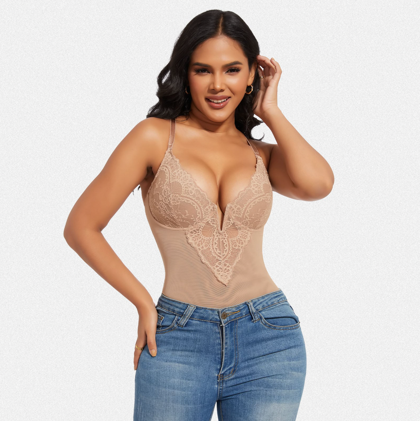 Elegant Comfortable Shaping Laced Bodysuit